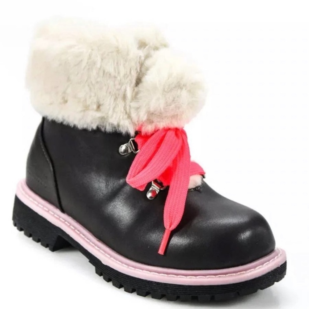Billiblush super soft faux fur trim leather boots 29